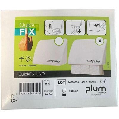 Plum, Pflaster, Pflasterspender Quickfix Uno 5532, weiss, 45 Stück (45x) Plum, Pflaster, Pflasterspender Quickfix Uno 5532, weiss, 45 Stück (45x)