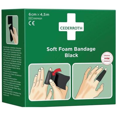 Cederroth, Pflaster, Pflaster und Bandage Soft Foam selbsthaftend elastisch, schwarz Rolle 6 cm x 4,5 m (1x) Cederroth, Pflaster, Pflaster und Bandage Soft Foam selbsthaftend elastisch, schwarz Rolle 6 cm x 4,5 m (1x)