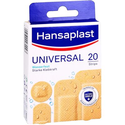 Hansaplast Universal Strips - 20 Stück - Erste Hilfe Pflaster Hansaplast Universal Strips - 20 Stück - Erste Hilfe Pflaster