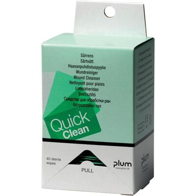 Plum, Pflaster, Quickclean Wundreinigungstücher, 40 Stk. (40x) Plum, Pflaster, Quickclean Wundreinigungstücher, 40 Stk. (40x)