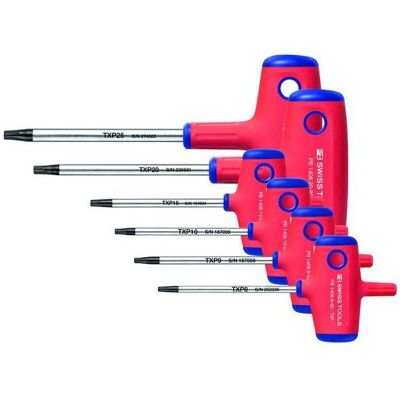 Packard Bell Swiss Tools - 6-tlg. Torx Plus Schraubenzieher-Set - Ergonomischer T-Griff Packard Bell Swiss Tools - 6-tlg. Torx Plus Schraubenzieher-Set - Ergonomischer T-Griff