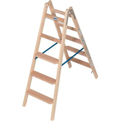 Krause 2x5-stufige Holzleiter - Arbeitshöhe 2,75m Krause 2x5-stufige Holzleiter - Arbeitshöhe 2,75m