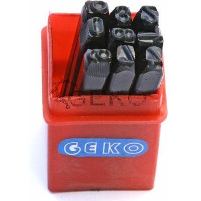 GEKO, Meissel, Zahlenstempel 6 mm, 9 Stk. GEKO, Meissel, Zahlenstempel 6 mm, 9 Stk.