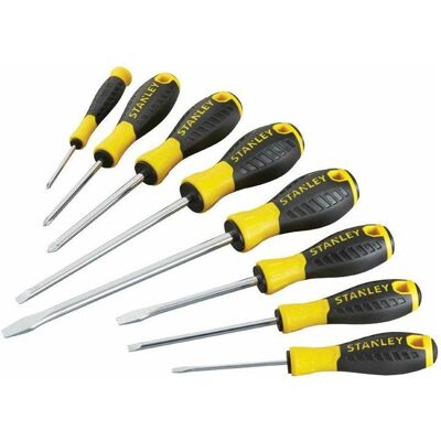 Stanley Schraubenzieher, Tools sta060210 PH/SL Essential Schraubendreher – Gelb/Schwarz (Set von 8) (Schlitz) Stanley Schraubenzieher, Tools sta060210 PH/SL Essential Schraubendreher – Gelb/Schwarz (Set von 8) (Schlitz)