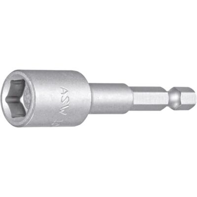 ASW, Steckschlüssel + Stecknuss, 1/4 Bitaufnahme Steckschlüsseleinsatz Ø 7 mm 50mm ASW, Steckschlüssel + Stecknuss, 1/4 Bitaufnahme Steckschlüsseleinsatz Ø 7 mm 50mm