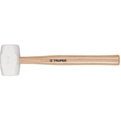 Truper, Hammer, Rubber hammer with wooden handle. Head 680g, 63mm impact plane 16932 (680 g) Truper, Hammer, Rubber hammer with wooden handle. Head 680g, 63mm impact plane 16932 (680 g)