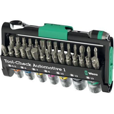 Wera, Bits, Tool-Check Automotive 1 (Innensechsrund TX, Innenvierkant, Kreuz Phillips PH, Schraubschlitz) Wera, Bits, Tool-Check Automotive 1 (Innensechsrund TX, Innenvierkant, Kreuz Phillips PH, Schraubschlitz)