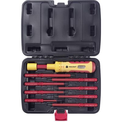 Toolcraft, Drehmomentschlüssel, 0.5-3 Nm VDE, Elektriker Drehmoment-Schraubendreher-Set 9teilig (1/4", 0.50 - 3 Nm) Toolcraft, Drehmomentschlüssel, 0.5-3 Nm VDE, Elektriker Drehmoment-Schraubendreher-Set 9teilig (1/4", 0.50 - 3 Nm)