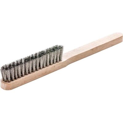 Lessmann, Schleifmittel, Feinbürste Länge 225 mm 0,15 mm VA-Stahldraht Besatzlänge 110 mm gewellt Lessmann, Schleifmittel, Feinbürste Länge 225 mm 0,15 mm VA-Stahldraht Besatzlänge 110 mm gewellt
