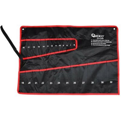 GEKO, Werkzeugkoffer, Etui für 25 Schlüssel 6-32mm (25 Teile) GEKO, Werkzeugkoffer, Etui für 25 Schlüssel 6-32mm (25 Teile)