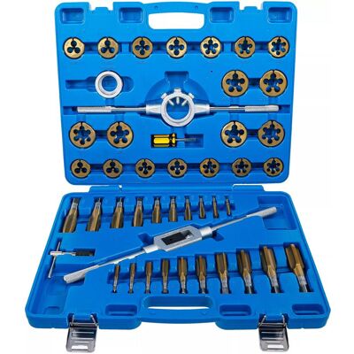 BGS, Gewindeschneider + Gewindebohrer, Gewindeschneid-Satz Tin-beschichtet M6 - M24 45-tlg. BGS, Gewindeschneider + Gewindebohrer, Gewindeschneid-Satz Tin-beschichtet M6 - M24 45-tlg.