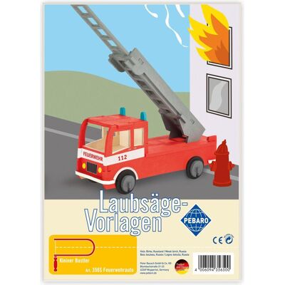 Pebaro, Handsäge, Laubsägevorlage Feuerwehrauto Pebaro, Handsäge, Laubsägevorlage Feuerwehrauto