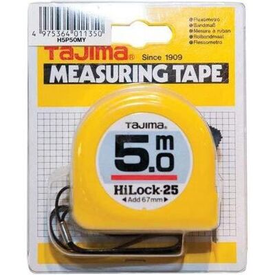 Tajima, Längenmesswerkzeug, roulette 5m x 25mm, yellow (5 m) Tajima, Längenmesswerkzeug, roulette 5m x 25mm, yellow (5 m)