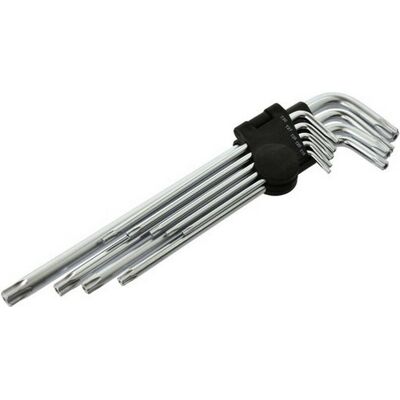 GEKO, Sechskantschlüssel, TORX-Stiftschlüsselsatz 9-tlg., T15-T55, 260mm GEKO, Sechskantschlüssel, TORX-Stiftschlüsselsatz 9-tlg., T15-T55, 260mm