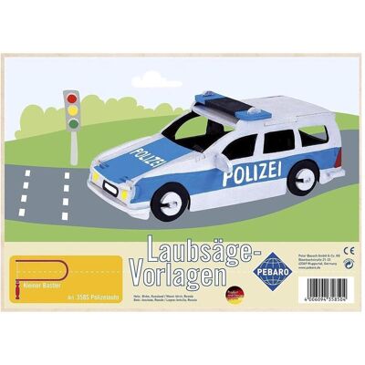 Pebaro, Handsäge, Laubsägevorlage Polizeiauto Pebaro, Handsäge, Laubsägevorlage Polizeiauto