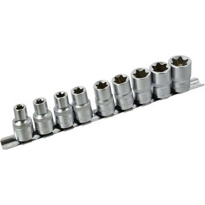 GEKO, Sechskantschlüssel, Steckschlüssel Innen-TORX, Satz 9-tlg. CrV GEKO, Sechskantschlüssel, Steckschlüssel Innen-TORX, Satz 9-tlg. CrV