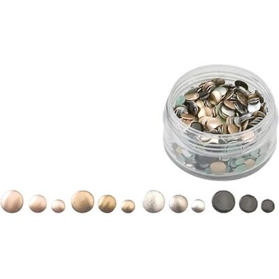 Donau, Nieten, 750 Nieten 3 Grössen 4 Farben/Matt Donau, Nieten, 750 Nieten 3 Grössen 4 Farben/Matt