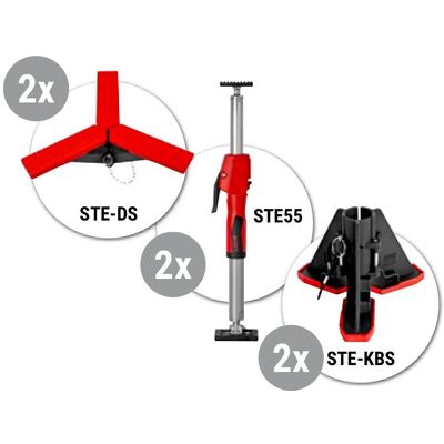 Bessey, Schraubstock + Zwinge, Deckenstützen-Set STE55 STE-KBS STE-DS (550 mm) Bessey, Schraubstock + Zwinge, Deckenstützen-Set STE55 STE-KBS STE-DS (550 mm)