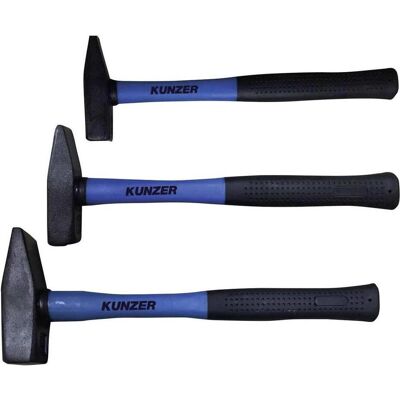 Kunzer, Hammer, Hammerset Fiberglasstiel 3tlg. (2220 g) Kunzer, Hammer, Hammerset Fiberglasstiel 3tlg. (2220 g)
