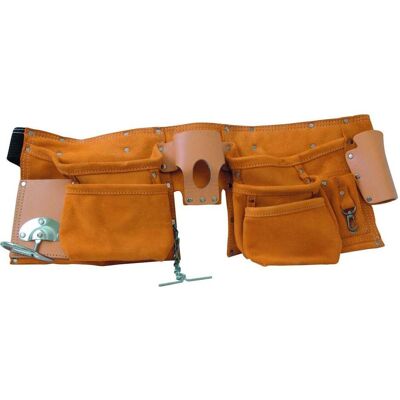 Kaufmann, Werkzeugkoffer, 5343001 Werkzeuggürtel Leder 5-Taschen mit Riemen Kaufmann, Werkzeugkoffer, 5343001 Werkzeuggürtel Leder 5-Taschen mit Riemen