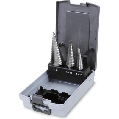 BETA, Bohrereinsatz, Tools 425SP3 425SP3 milling cutter conical in plastic cassette 3piece (30 mm, 4 mm) BETA, Bohrereinsatz, Tools 425SP3 425SP3 milling cutter conical in plastic cassette 3piece (30 mm, 4 mm)