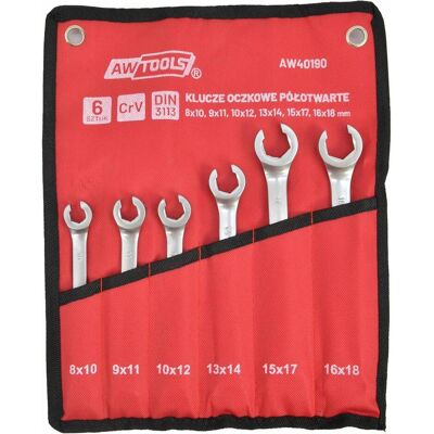 Awtools, Schraubenschlüssel, Satz Mit Halboffenen Offenen Schlüsseln, 6-Tlg. Awtools, Schraubenschlüssel, Satz Mit Halboffenen Offenen Schlüsseln, 6-Tlg.