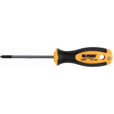 Ironside, Schraubenzieher, 120021 Werkstattschraubendreher PH 1 x80 2-Komponenten-Griff Chrom-Vanadium-Stahl Ironside, Schraubenzieher, 120021 Werkstattschraubendreher PH 1 x80 2-Komponenten-Griff Chrom-Vanadium-Stahl