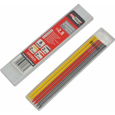 Awtools, Bleistiftminen, Und in farblich gelöschten austauschbaren Einsätzen für einen automatischen Bleistiftsatz 6 PCs (6 Stk.) Awtools, Bleistiftminen, Und in farblich gelöschten austauschbaren Einsätzen für einen automatischen Bleistiftsatz 6 PCs (6 Stk.)