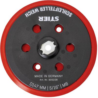 Stier, Schleifmittel, Schleifteller Stützteller weich D147mm M8 für Exzenterschleifer Stier, Schleifmittel, Schleifteller Stützteller weich D147mm M8 für Exzenterschleifer
