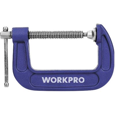 Workpro, Schraubstock + Zwinge, 75 mm C-klemme (75 mm) Workpro, Schraubstock + Zwinge, 75 mm C-klemme (75 mm)