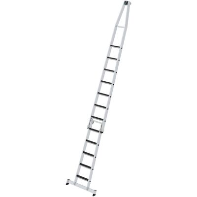 Munk Günzburger Steigtechnik MUNK Stufen- Glasreinigerleiter 2-teilig mit clip-step R13 und nivello Traverse - Leiter Munk Günzburger Steigtechnik MUNK Stufen- Glasreinigerleiter 2-teilig mit clip-step R13 und nivello Traverse - Leiter