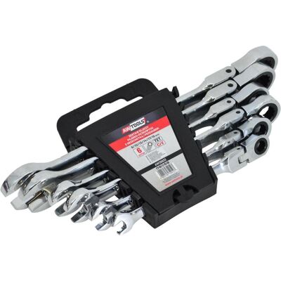 Awtools, Schraubenschlüssel, Gelenkige Ratschen-Kombinationsschlüssel, 6 Stück Awtools, Schraubenschlüssel, Gelenkige Ratschen-Kombinationsschlüssel, 6 Stück