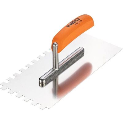 Neo, Kelle + Spachtel, Zahnkelle, 270 x 128 mm, Zahn 10 x 10 x 10 mm, Holzgriff Neo, Kelle + Spachtel, Zahnkelle, 270 x 128 mm, Zahn 10 x 10 x 10 mm, Holzgriff