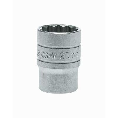 Teng Tools, Steckschlüssel + Stecknuss, Zwölfkant Steckschlüsseleinsatz, 20mm, Länge 38 mm (20 mm) Teng Tools, Steckschlüssel + Stecknuss, Zwölfkant Steckschlüsseleinsatz, 20mm, Länge 38 mm (20 mm)
