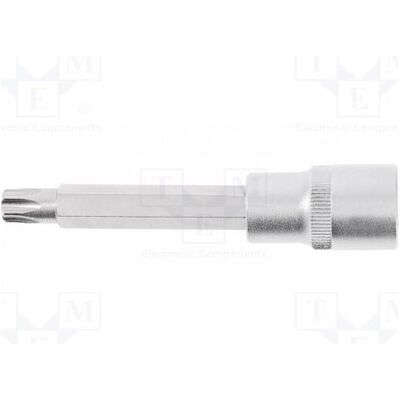 Högert, Steckschlüssel + Stecknuss, Nuss: Torx-bit TX27 1/2" 100mm Chrom-Vanadium-Stahl Högert, Steckschlüssel + Stecknuss, Nuss: Torx-bit TX27 1/2" 100mm Chrom-Vanadium-Stahl