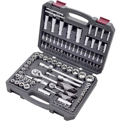 Kraftwerk, Steckschlüssel + Stecknuss, Steckschlüssel-Set Basic (10 mm, 11 mm, 12 mm, 13 mm, 14 mm, 15 mm, 16 mm, 17 mm, 18 mm, 19 mm, 20 mm, 21 mm, 22 mm, 24 mm, 27 mm, 30 mm, 32 mm, 4 mm, 4.5 mm, 5 mm, 5.5 mm, 6 mm, 7 mm, 8 mm, 9 mm) Kraftwerk, Steckschlüssel + Stecknuss, Steckschlüssel-Set Basic (10 mm, 11 mm, 12 mm, 13 mm, 14 mm, 15 mm, 16 mm, 17 mm, 18 mm, 19 mm, 20 mm, 21 mm, 22 mm, 24 mm, 27 mm, 30 mm, 32 mm, 4 mm, 4.5 mm, 5 mm, 5.5 mm, 6 mm, 7 mm, 8 mm, 9 mm)