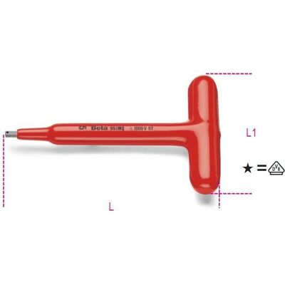 BETA, Sechskantschlüssel, 009510710 T-Sechskantschlüssel 10 mm BETA, Sechskantschlüssel, 009510710 T-Sechskantschlüssel 10 mm
