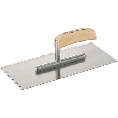 Magni, Kelle + Spachtel, Glättekelle 280x130mm gezahnt 4x4mm FORTIS Bau (28 cm) Magni, Kelle + Spachtel, Glättekelle 280x130mm gezahnt 4x4mm FORTIS Bau (28 cm)