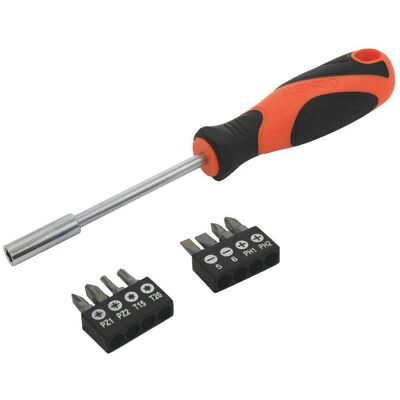 Kendo, Schraubenzieher, Bithalter-Set mit Ratsche Kendo, Schraubenzieher, Bithalter-Set mit Ratsche