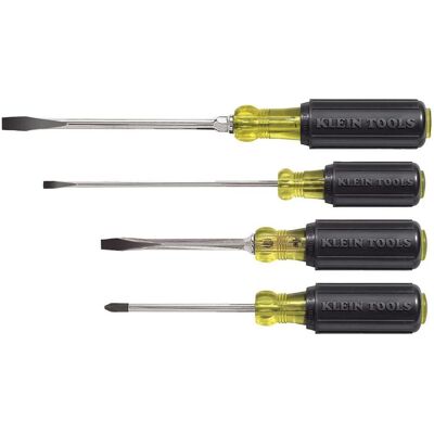 Klein Tools, Schraubenzieher, 85105 Schraubendreher, 4-teiliges Set (Phillipps-Kreuzschlitz (PH), Schlitz) Klein Tools, Schraubenzieher, 85105 Schraubendreher, 4-teiliges Set (Phillipps-Kreuzschlitz (PH), Schlitz)