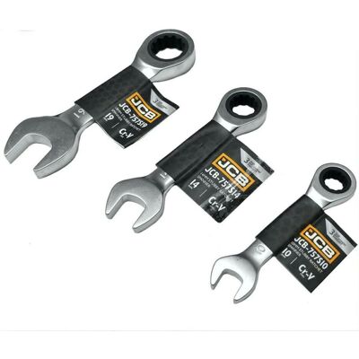 JCB, Schraubenschlüssel, Kurzer Ratschen-Ringschlüssel 18 mm (18 mm) JCB, Schraubenschlüssel, Kurzer Ratschen-Ringschlüssel 18 mm (18 mm)