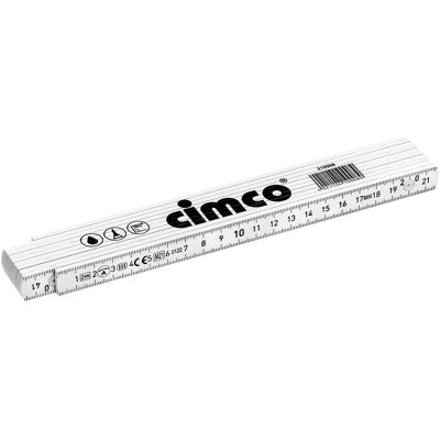 Cimco, Längenmesswerkzeug, Gliedermassstab, 10 Glieder, Länge 2 m, beidseitig mm-Einstellung, Kunststoff (2 m) Cimco, Längenmesswerkzeug, Gliedermassstab, 10 Glieder, Länge 2 m, beidseitig mm-Einstellung, Kunststoff (2 m)