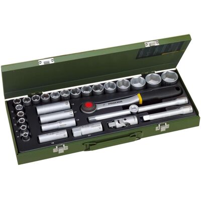 Proxxon, Steckschlüssel + Stecknuss, Steckschlüsselsatz (10 mm, 11 mm, 12 mm, 13 mm, 14 mm, 15 mm, 16 mm, 17 mm, 18 mm, 19 mm, 20 mm, 21 mm, 22 mm, 24 mm, 27 mm, 30 mm, 32 mm, 8 mm, 9 mm) Proxxon, Steckschlüssel + Stecknuss, Steckschlüsselsatz (10 mm, 11 mm, 12 mm, 13 mm, 14 mm, 15 mm, 16 mm, 17 mm, 18 mm, 19 mm, 20 mm, 21 mm, 22 mm, 24 mm, 27 mm, 30 mm, 32 mm, 8 mm, 9 mm)
