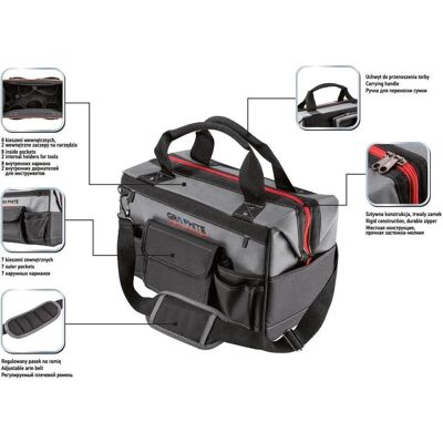 Graphite, Werkzeugkoffer, Graphit-Werkzeugtasche 58G092 Graphite, Werkzeugkoffer, Graphit-Werkzeugtasche 58G092