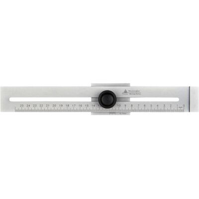 RB Messwerkzeuge - 250mm Stahl-Schiene - Satin Chrome - Messlehre RB Messwerkzeuge - 250mm Stahl-Schiene - Satin Chrome - Messlehre