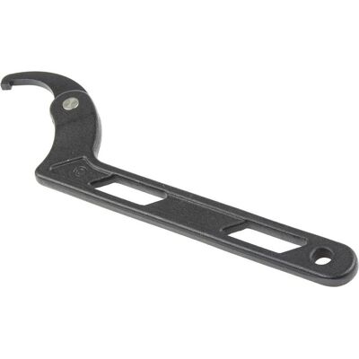 RS PRO C Haken-Schlüssel - 76mm Kapazität, 155mm Länge, Schwarz Oberfläche RS PRO C Haken-Schlüssel - 76mm Kapazität, 155mm Länge, Schwarz Oberfläche