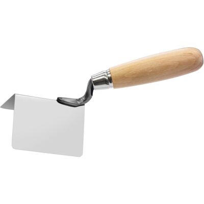 Tectool, Kelle + Spachtel, AUssENECKENKELLE 90°, ROSTFREI, HOLZ, 80X60MM (8 cm) Tectool, Kelle + Spachtel, AUssENECKENKELLE 90°, ROSTFREI, HOLZ, 80X60MM (8 cm)