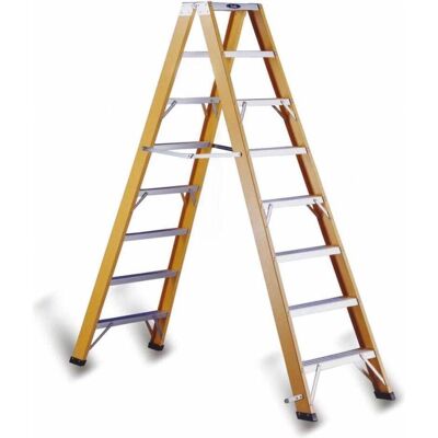 Cimco, Leiter + Gerüst, Stufen-Stehleiter mit 2 x 6 Stufen, Höhe 1,50m, 7,5kg, 30.000V, Stufe 80 mm brei (Stehleiter, 150 cm) Cimco, Leiter + Gerüst, Stufen-Stehleiter mit 2 x 6 Stufen, Höhe 1,50m, 7,5kg, 30.000V, Stufe 80 mm brei (Stehleiter, 150 cm)