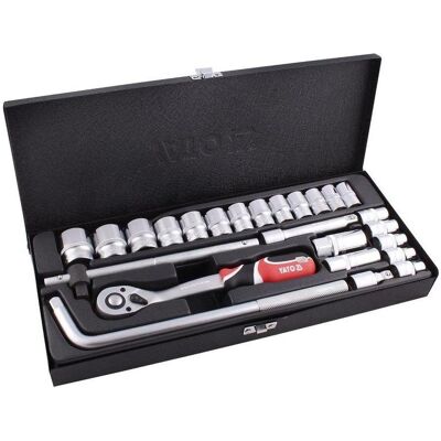 Yato, Steckschlüssel + Stecknuss, SOCKET SET 25PCS 12 (10 mm, 11 mm, 12 mm, 13 mm, 14 mm, 15 mm, 16 mm, 17 mm, 18 mm, 19 mm, 20 mm, 21 mm, 22 mm, 23 mm, 24 mm, 25 mm, 26 mm, 27 mm, 28 mm, 29 mm, 30 mm, 31 mm, 32 mm) Yato, Steckschlüssel + Stecknuss, SOCKET SET 25PCS 12 (10 mm, 11 mm, 12 mm, 13 mm, 14 mm, 15 mm, 16 mm, 17 mm, 18 mm, 19 mm, 20 mm, 21 mm, 22 mm, 23 mm, 24 mm, 25 mm, 26 mm, 27 mm, 28 mm, 29 mm, 30 mm, 31 mm, 32 mm)