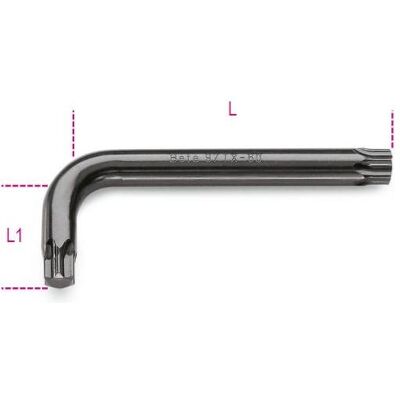BETA, Sechskantschlüssel, 000970050 970050 97TX 50 Winkelschraubendreher für Torx-Schrauben BETA, Sechskantschlüssel, 000970050 970050 97TX 50 Winkelschraubendreher für Torx-Schrauben